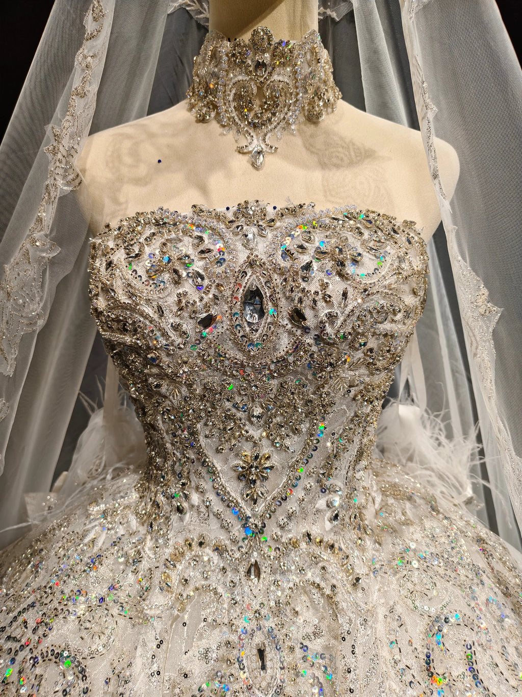 Halo Crystal Cathedral Gown by ZAPDRESS