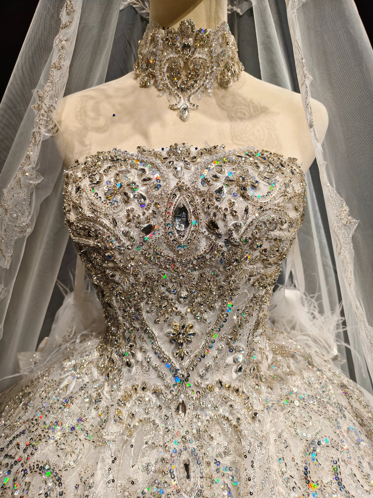 Halo Crystal Cathedral Gown by ZAPDRESS