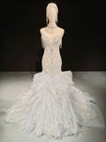 Aurora Ruffle Bead Mermaid Gown by ZAPDRESS