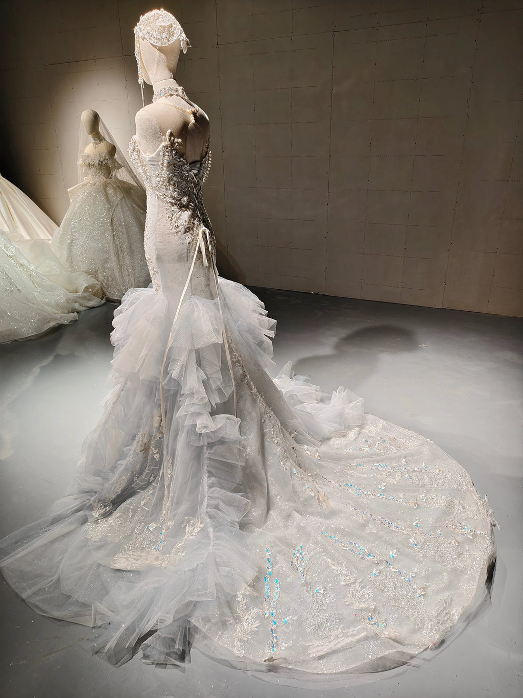 Aurora Ruffle Bead Mermaid Gown by ZAPDRESS