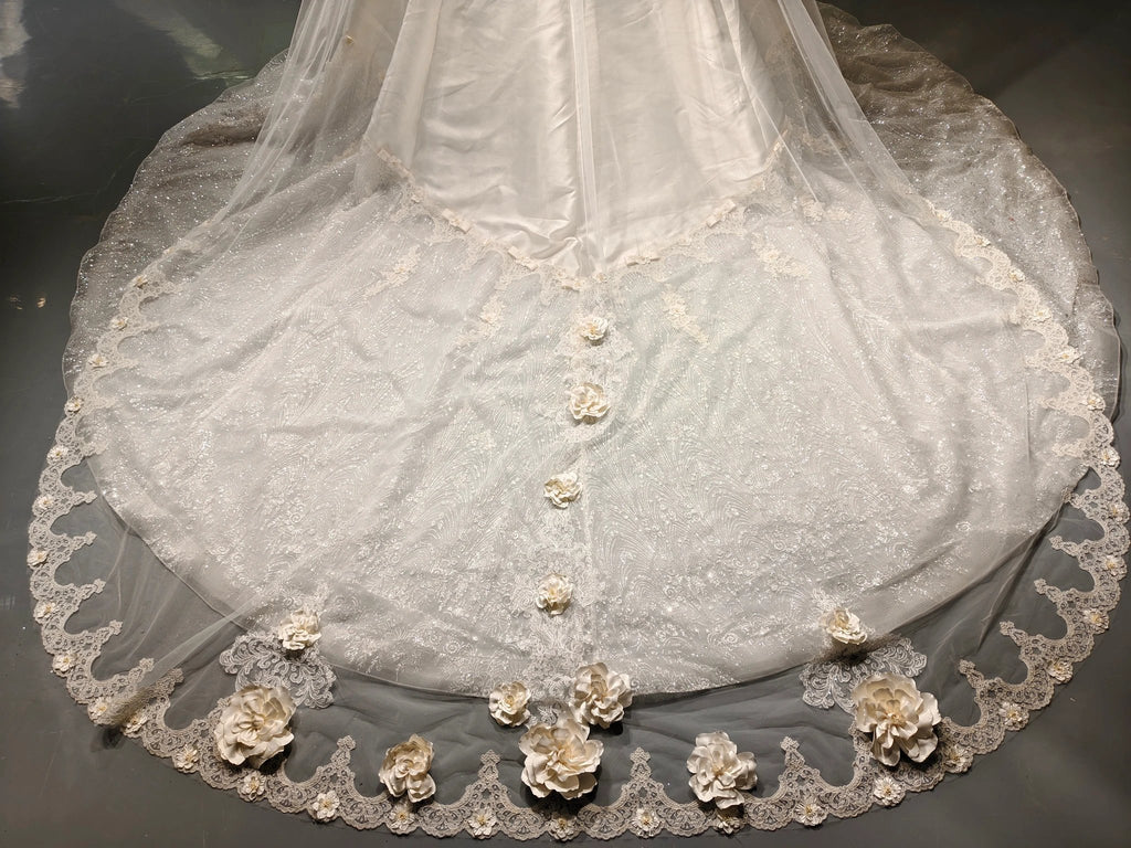 Lace Rose Stardust Ballgown by ZAPDRESS