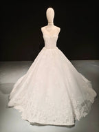 Lace Pearl Strapless Ballgown by ZAPDRESS