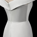 Luxury Lvory Ruched Bodycon Mini Wedding Dress SW724