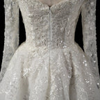 Elegant Off White Off-the-Shoulder Lace Short Wedding Dress SW723