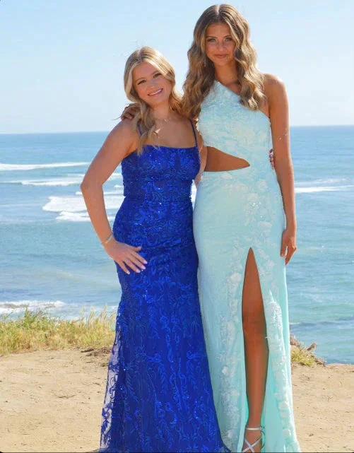 Gracelyn |Sheath One Shoulder Sequins Prom Dress with 3D Appliques by KissProm