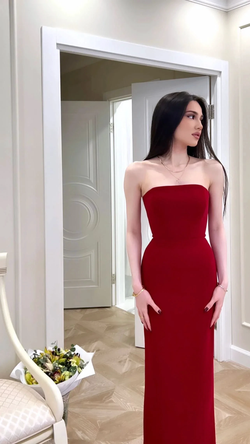 Elegant Strapless Sheath/Column Prom Dress,Charming Evening Dress Y2940 by simplepromdress