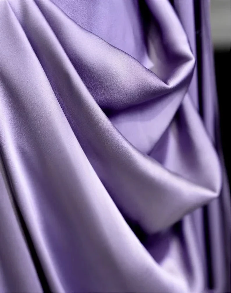Modest Purple Satin Long Prom Dress Purple Evening Dress Y2589 by simplepromdress