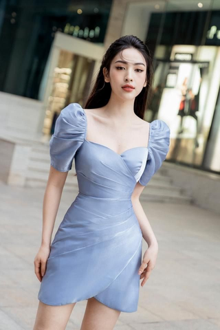 Vintage Blaues Homecoming-Kleid Blaues Cocktailkleid Y2542