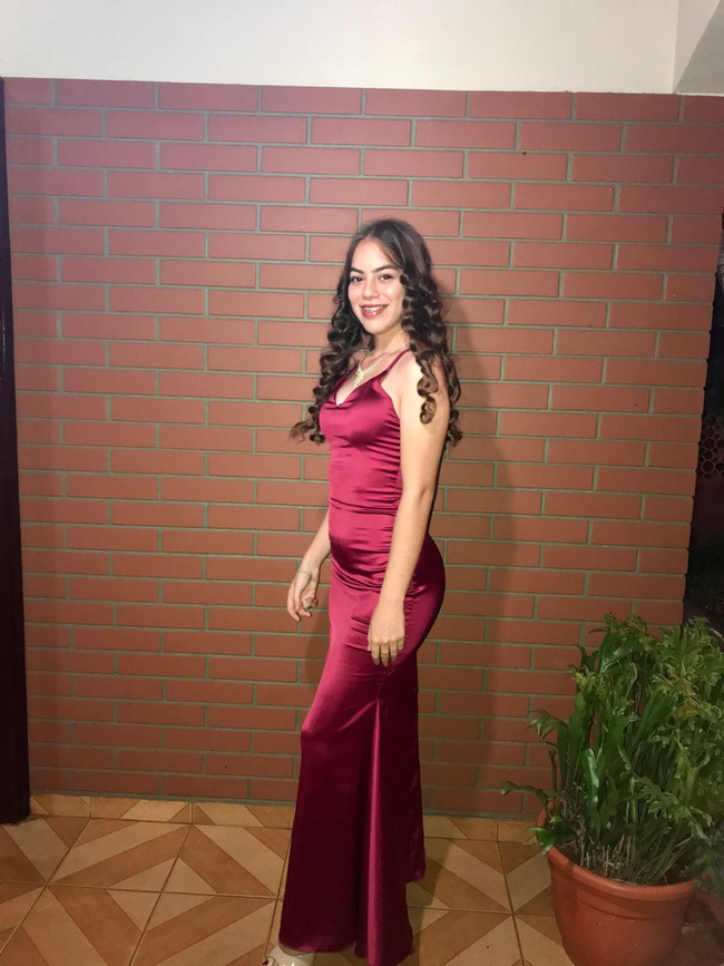 Gorgeous Spaghetti Straps V Neck Evening Dress Y5664 Main Image