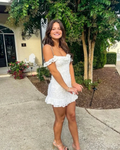 Sexy White Sheath Homecoming Dress White Cocktail Dress Y5949 by simplepromdress