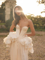 Sexy Plunging Strapless Mermaid Wedding Dresses  SW243