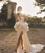 Sexy Plunging Strapless Mermaid Wedding Dresses  SW243