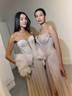 Sexy Plunging Strapless Mermaid Wedding Dresses  SW243