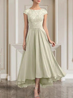 A-line Scoop Floor-Length Lace Chiffon Mother of the Bride Dress With Sequins by Dreamylily