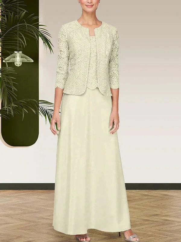Glitter Lace & Satin Skirt Jacket Dress with Open Jacket by Dreamylily