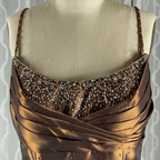 Vintage Satin Beaded Ruched Evening Dress Memaid Prom Dress Y8243 by simplepromdress