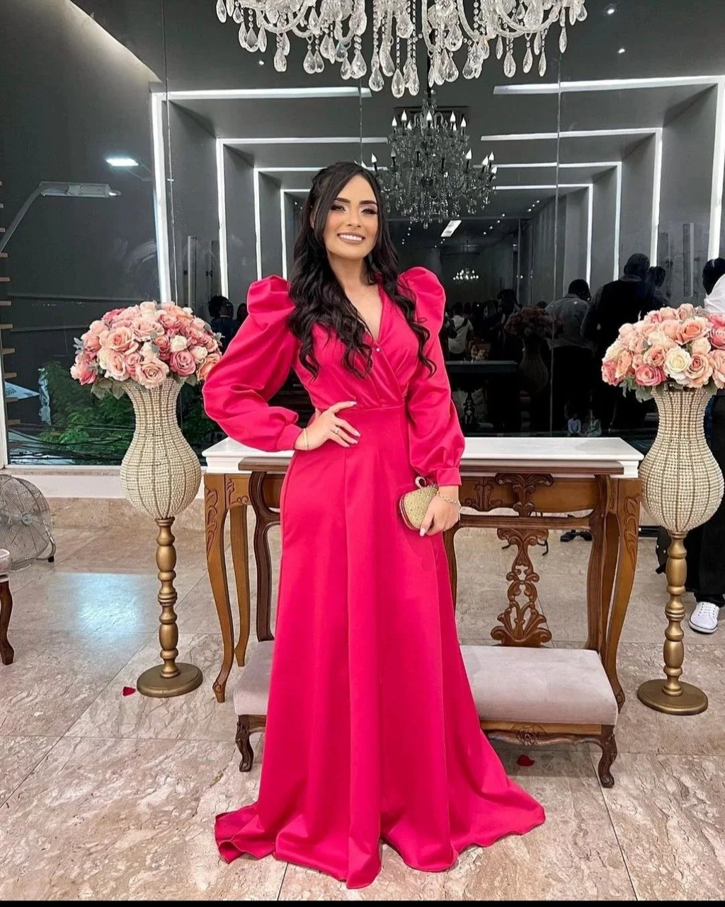 Retro Style A-line Long Sleeves Prom Dress A-line Evening Dress Y5697 by simplepromdress