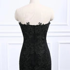 Sweetheart Neckline Black Mermaid Wedding Dress Y1776