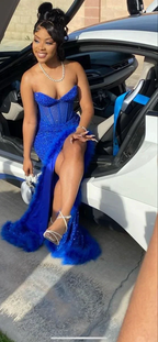 Glitter Royal Blue Long Prom Dress,Royal Blue Evening Dress Y4139 by simplepromdress
