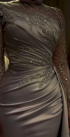 Elegant Mermaid Long Sleeves Evening Dress Glam Dress Y6717 by simplepromdress