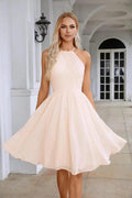 Women's Halter Neck Chiffon Fluffy Bridesmaid Evening Dress Wedding Party Beach Evening Dress 28104 by numbersea