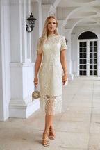 Ladies embroidery short-sleeved Chinese style short evening dress party wedding shopping evening dress SY28105