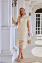 Ladies embroidery short-sleeved Chinese style short evening dress party wedding shopping evening dress SY28105