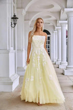 Ladies Spaghetti Strap V Neck Tulle Lace Floor Length Homecoming Dress Prom Wedding Evening Dress 28112 by numbersea