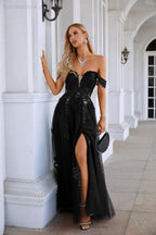 Ladies Chiffon V Neck Hanging Sleeves Tulle Embroidery Floor Length Bridesmaid Evening Dress Prom Party Wedding Evening Dress 28127 by numbersea