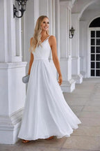 Ladies Spaghetti Strap Belt Chiffon Bridesmaid Evening Dress Prom Wedding Party Evening Dress 28134 by numbersea