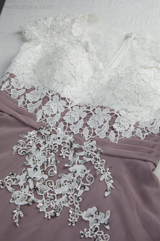 Lace Chiffon Lace Bridesmaid Dress Prom Dress PartyGown  28120