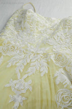 Ladies Spaghetti Strap V Neck Tulle Lace Floor Length Homecoming Dress Prom Wedding Evening Dress 28112 by numbersea