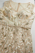 Ladies V Neck Embroidery Sleeveless Floor Length Mermaid Bridesmaid Evening Dress Wedding Party Prom Evening Dress SY28110