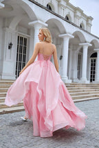 Ladies Organza V Neck Corset Puffy Floor Length Bridesmaid Evening Dress Beach Wedding Evening Dress 28100 by numbersea