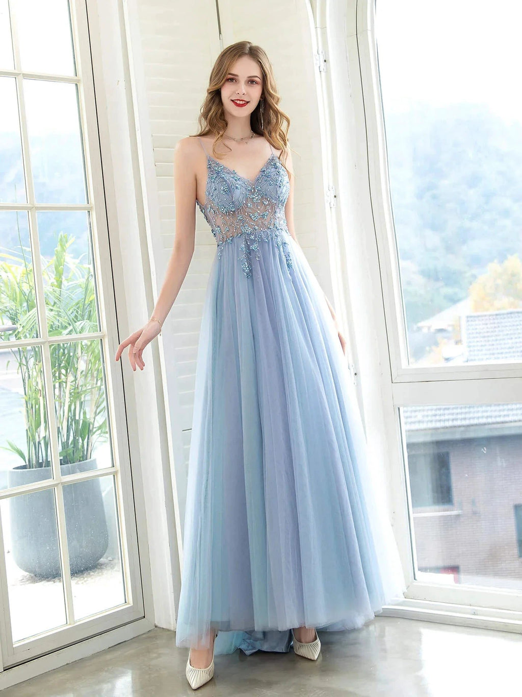 Boutique Evening Dresses Luxury Beaded Prom Dress Luxury Evening Party Dresses Spaghetti Strap Dressblee by DressbLee