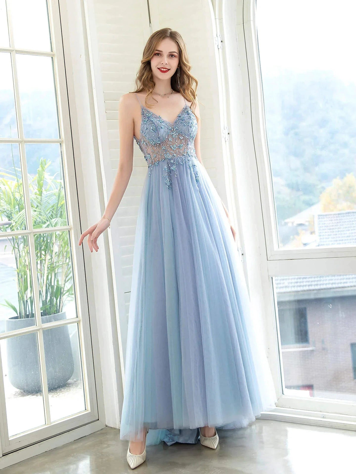 Boutique Evening Dresses Luxury Beaded Prom Dress Luxury Evening Party Dresses Spaghetti Strap Dressblee by DressbLee