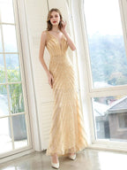 Boutique evening dresses Luxury Party Dress straps mermaid sexy elegant Prom dress by DressbLee