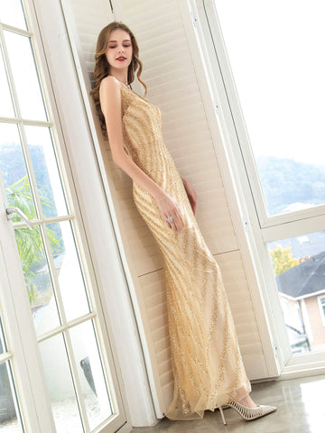 Boutique Abendkleider Luxus Partykleid Träger Meerjungfrau sexy elegantes Ballkleid 