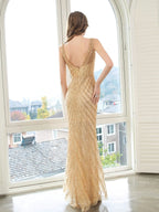 Boutique evening dresses Luxury Party Dress straps mermaid sexy elegant Prom dress by DressbLee
