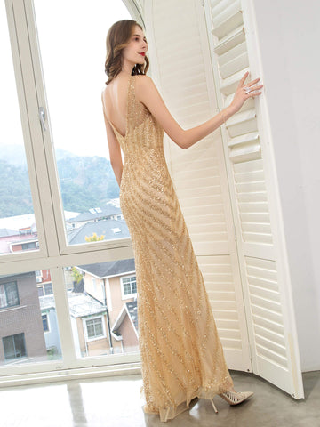 Boutique Abendkleider Luxus Partykleid Träger Meerjungfrau sexy elegantes Ballkleid 
