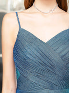A-line Fashion Formal Evening Dresses Spaghetti Strap Sleeveless Floor Length Prom Dresses by dressblee