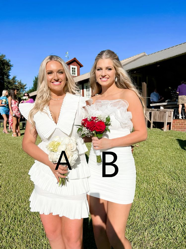 White Homecoming Dress New Arrival Homecoming Dress Y2281 Hover Image