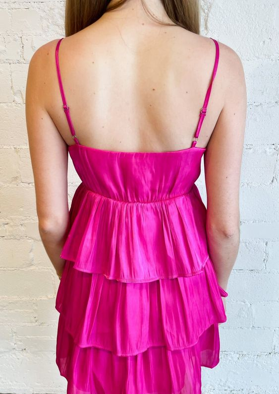 A-line V Neck Spaghetti Straps Homecoming Dress Cute Party Dress Y2282