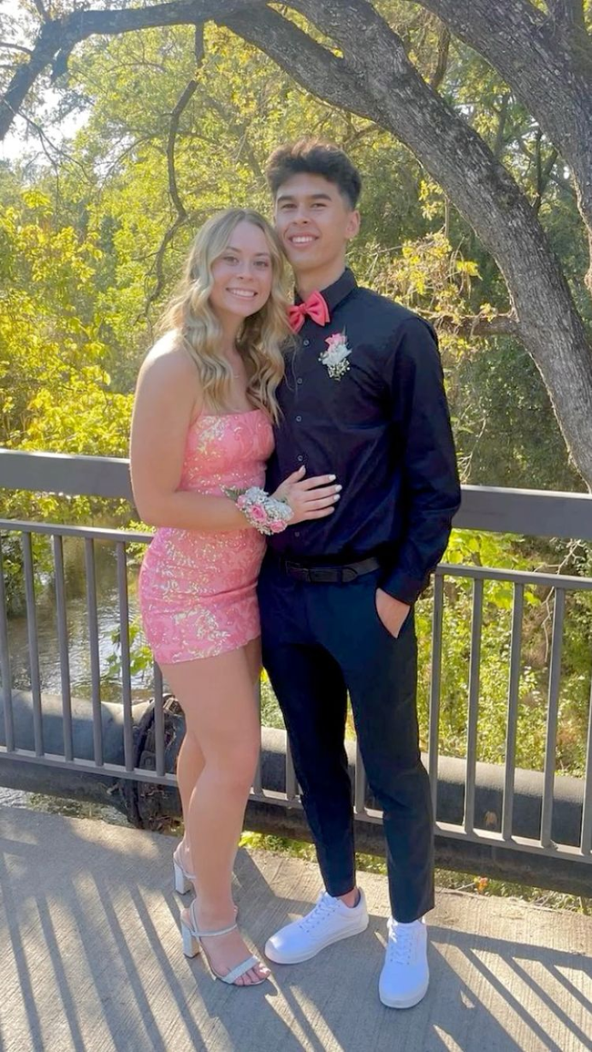 Pink Sequins Homecoming Dress Pink Party Dress Y2244 Hover Image