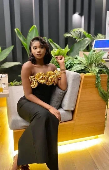 Gorgeous Black Off The Shoulder Flowers Long Evening Dress Mermaid Prom Dress Y8476 by simplepromdress