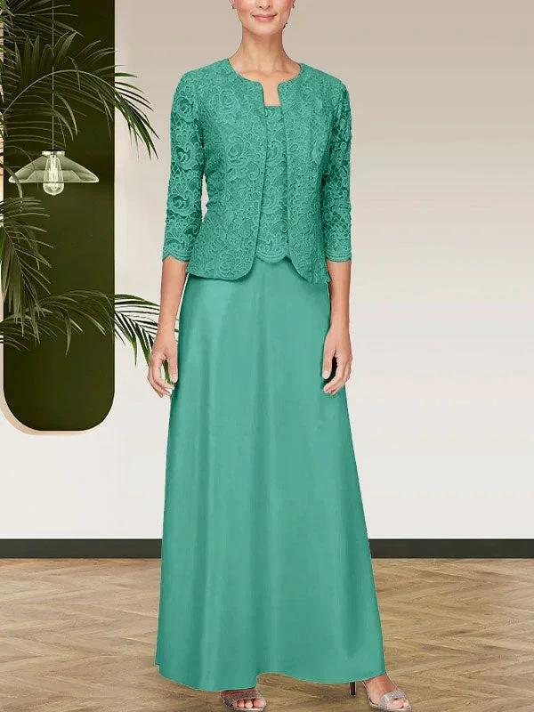 Glitter Lace & Satin Skirt Jacket Dress with Open Jacket by Dreamylily