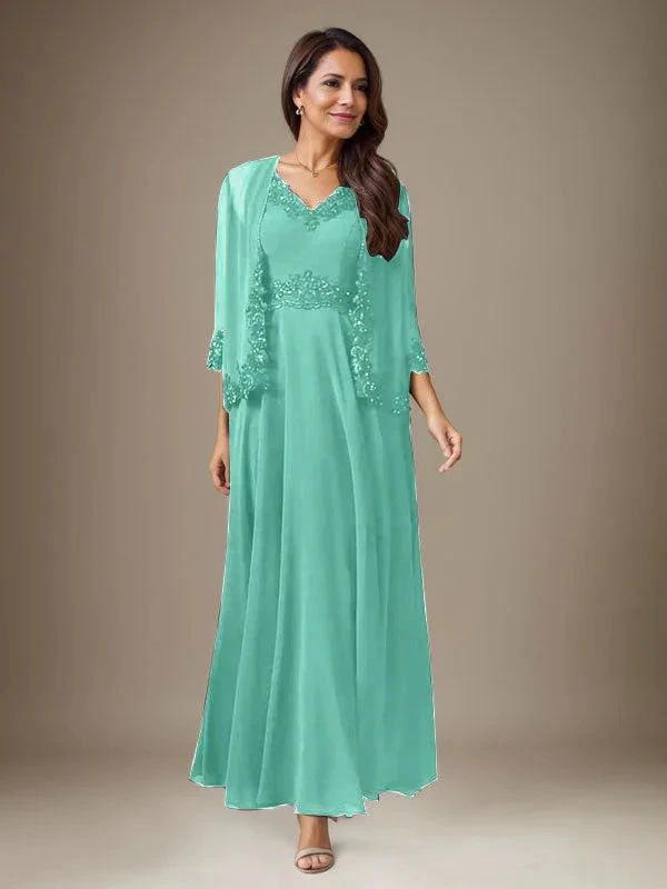 Plum A-Line Sequins Chiffon Dress by Dreamylily