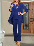 Chiffon Scoop Mother of the Bride Pantsuits by Dreamylily