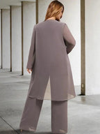 Chiffon Mother of the Bride Pantsuits with Jacket by Dreamylily