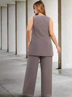 Chiffon Mother of the Bride Pantsuits with Jacket by Dreamylily